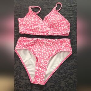 Pink Floral Swimwear Set